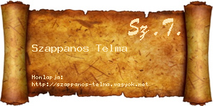 Szappanos Telma névjegykártya